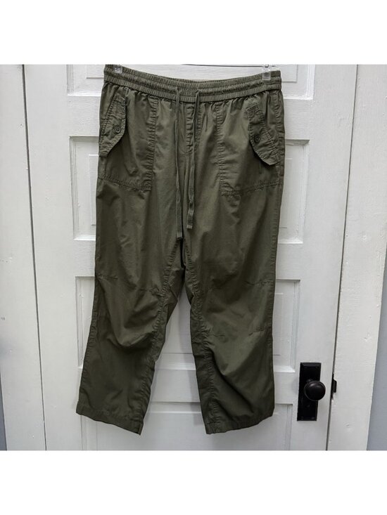 LOFT Pants - LOFT Outlet Womens Size 12 Olive Green Pull On Cargo Crop Pants Cotton Casual